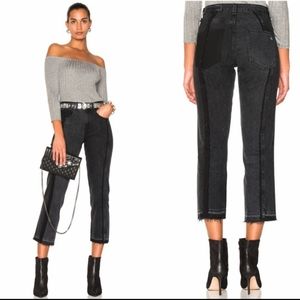 RAG & BONE 2 Tone Crop black magnolia jeans